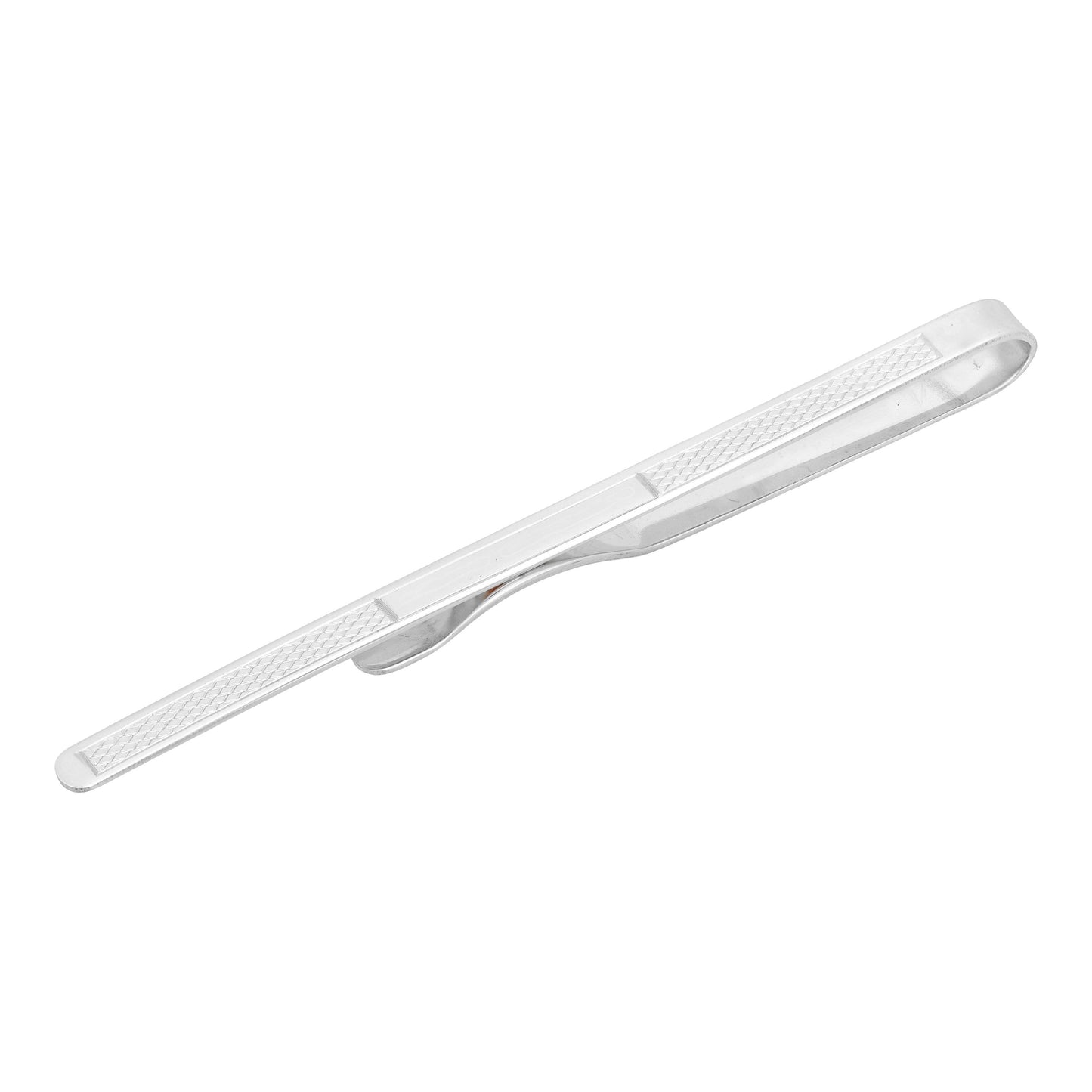 Real 925 Sterling Silver Engravable Engine Turned Tie Slide