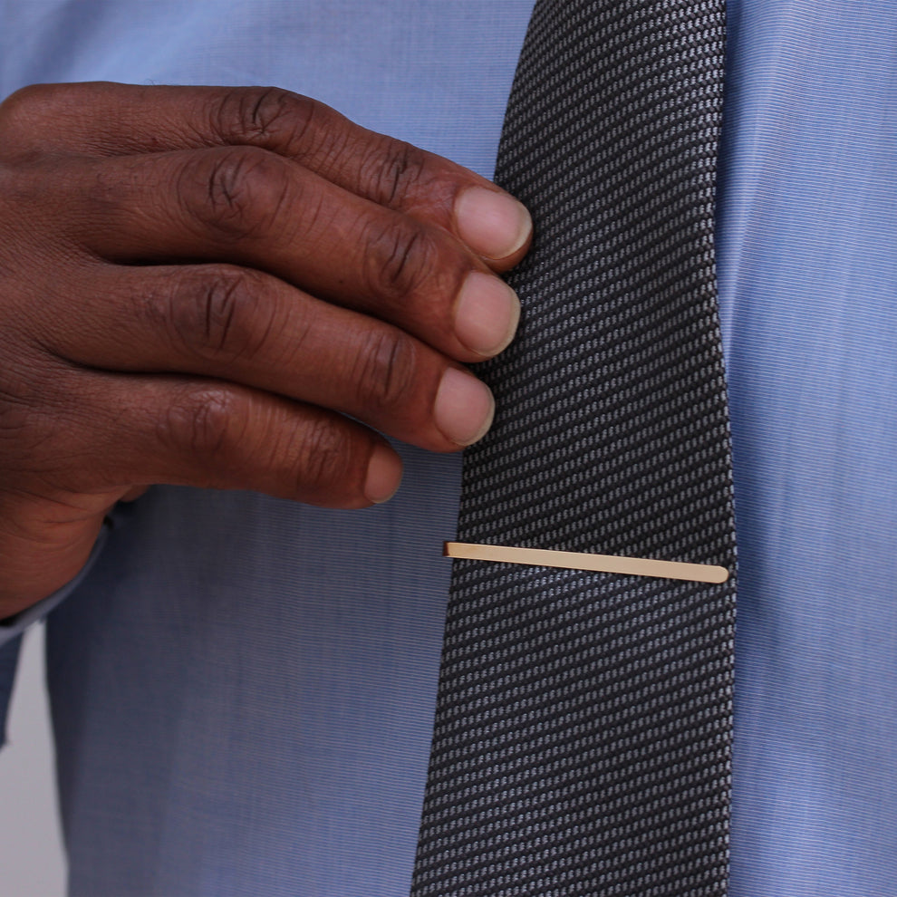 9ct yellow gold engravable tie slide