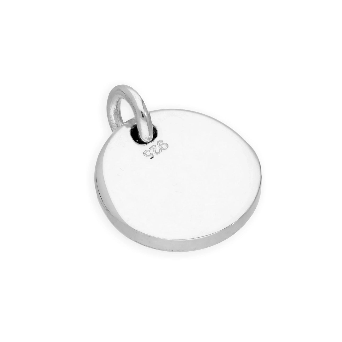 Sterling Silver Engravable Round Charm
