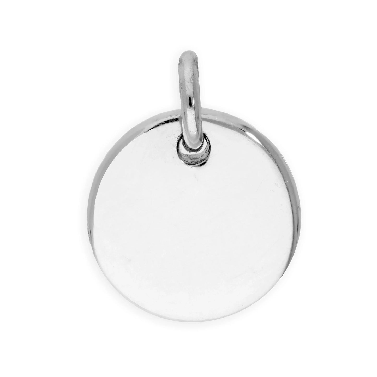 Sterling Silver Engravable Round Charm