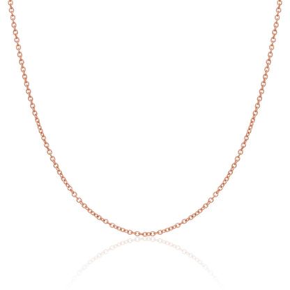 9ct Rose Gold Trace Chain - 18 Inches