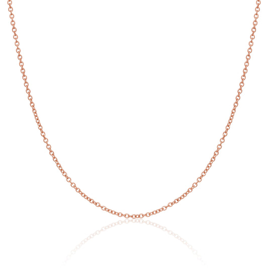 9ct Rose Gold Trace Chain - 18 Inches