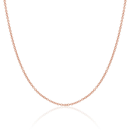 9ct Rose Gold Trace Chain - 18 Inches