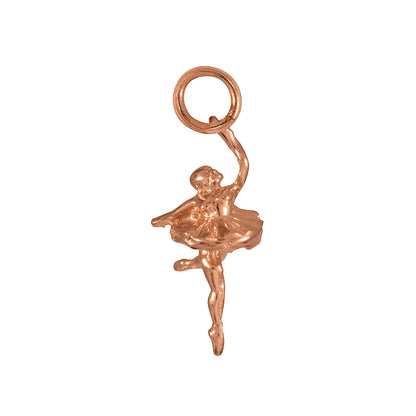 9ct Rose Gold Ballet Dancer Charm