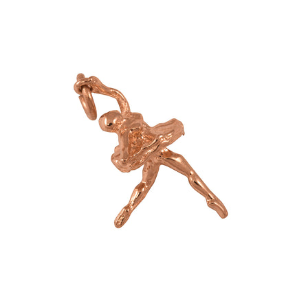 9ct Rose Gold Ballet Dancer Charm