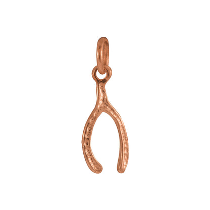 9ct Rose Gold Wishbone Charm
