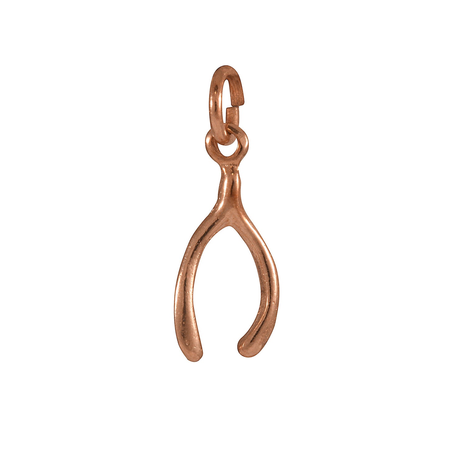 9ct Rose Gold Wishbone Charm