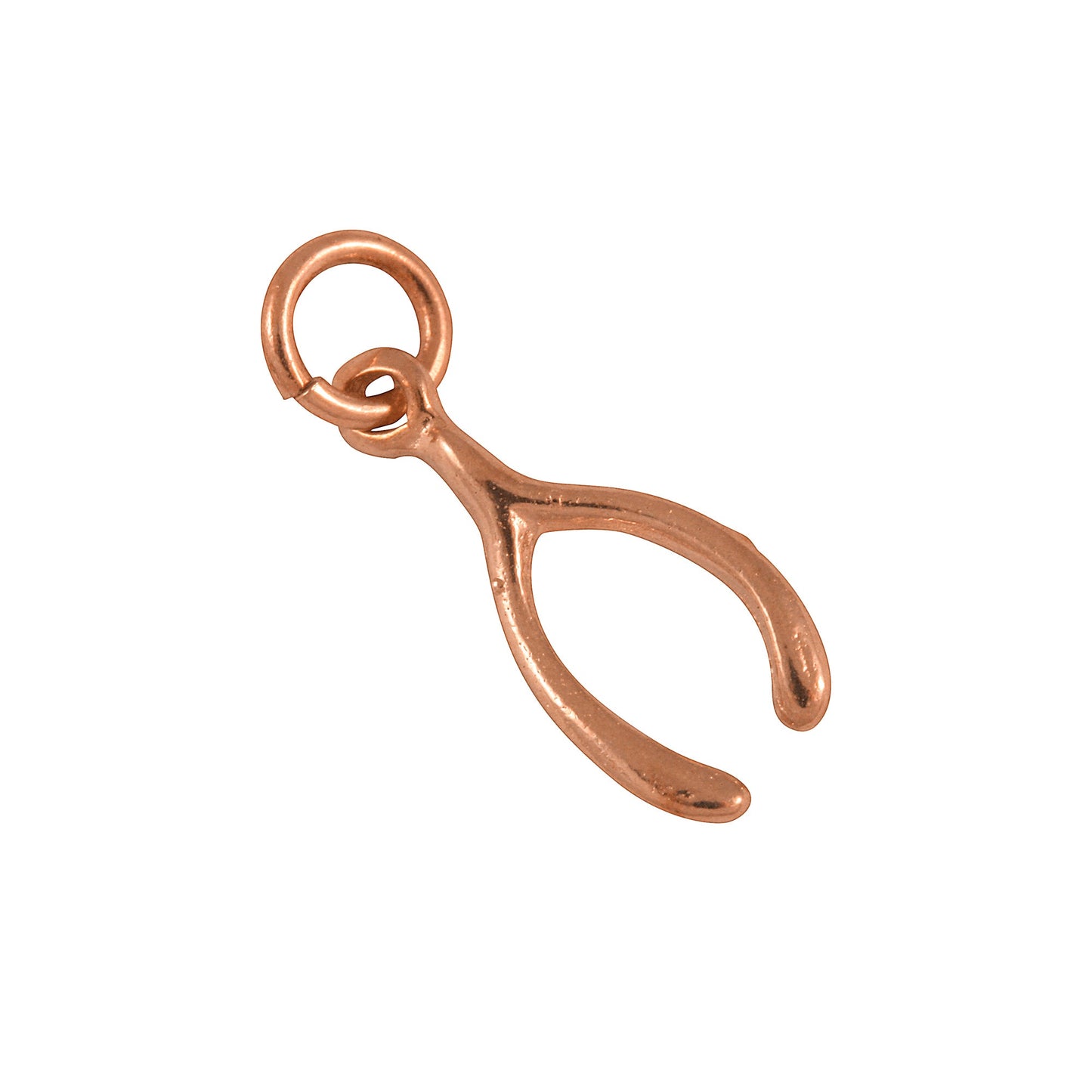 9ct Rose Gold Wishbone Charm