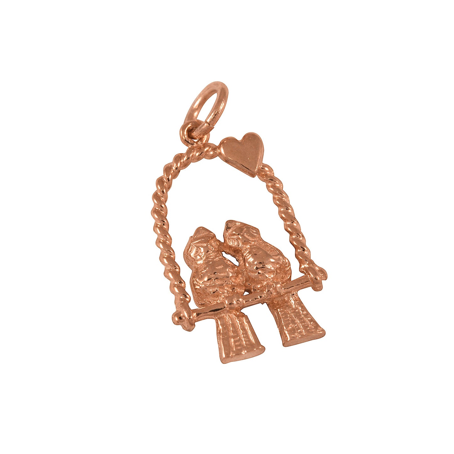 9ct Rose Gold Lovebirds Charm
