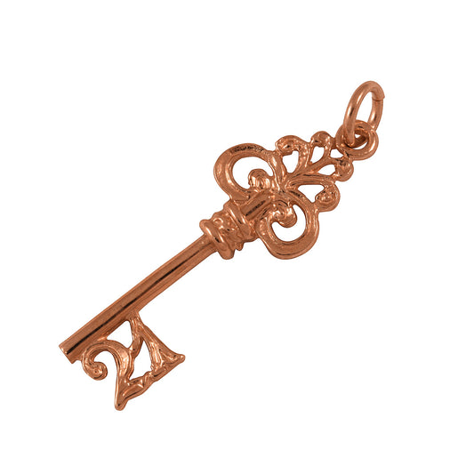 9ct Rose Gold 21st Birthday Key Charm