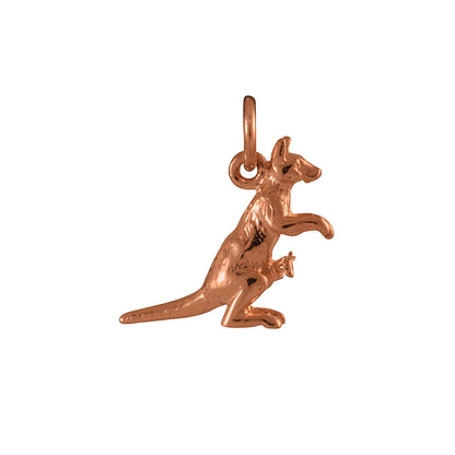 9ct Rose Gold Kangaroo with Joey Charm
