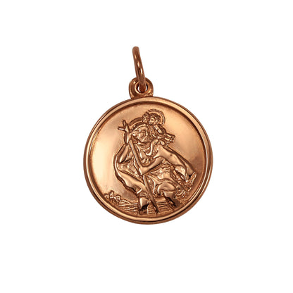9ct Rose Gold St Christopher Pendant