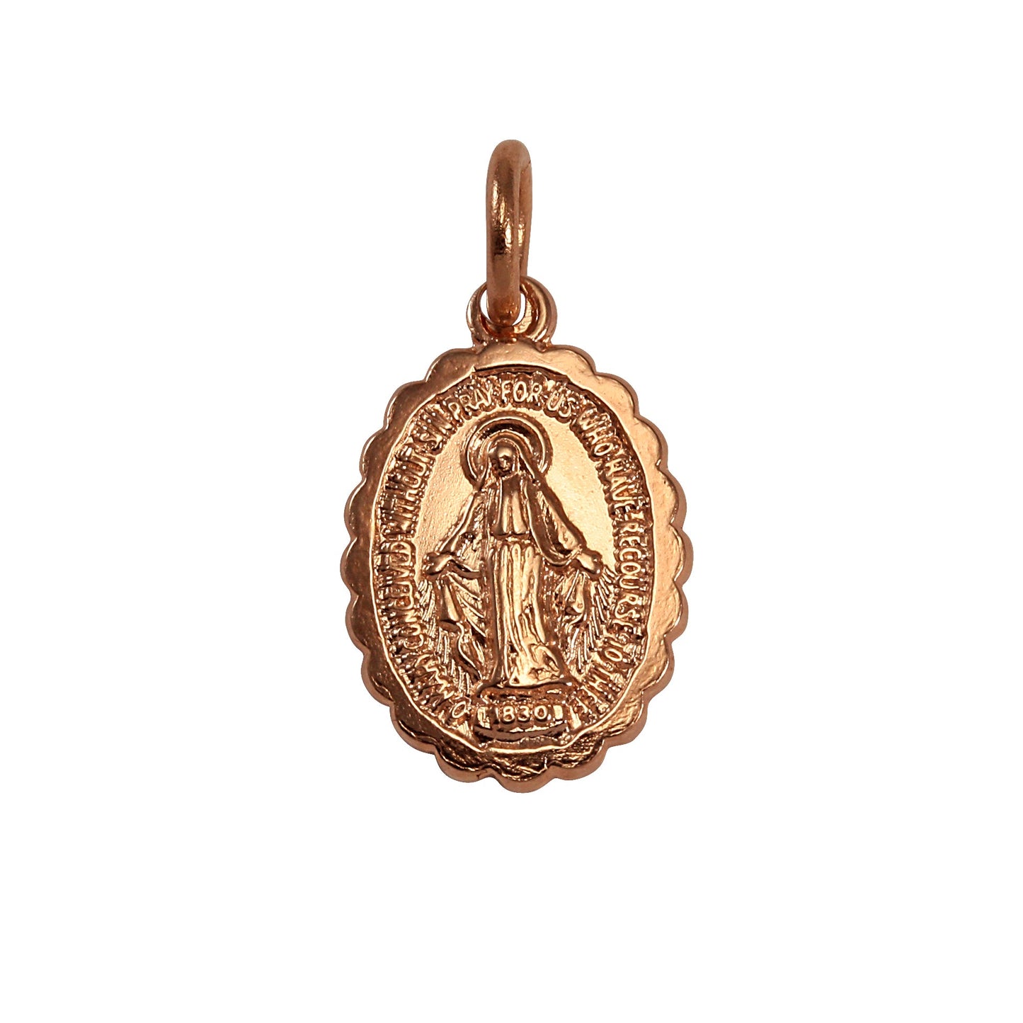 9ct Rose Gold St Mary Pendant