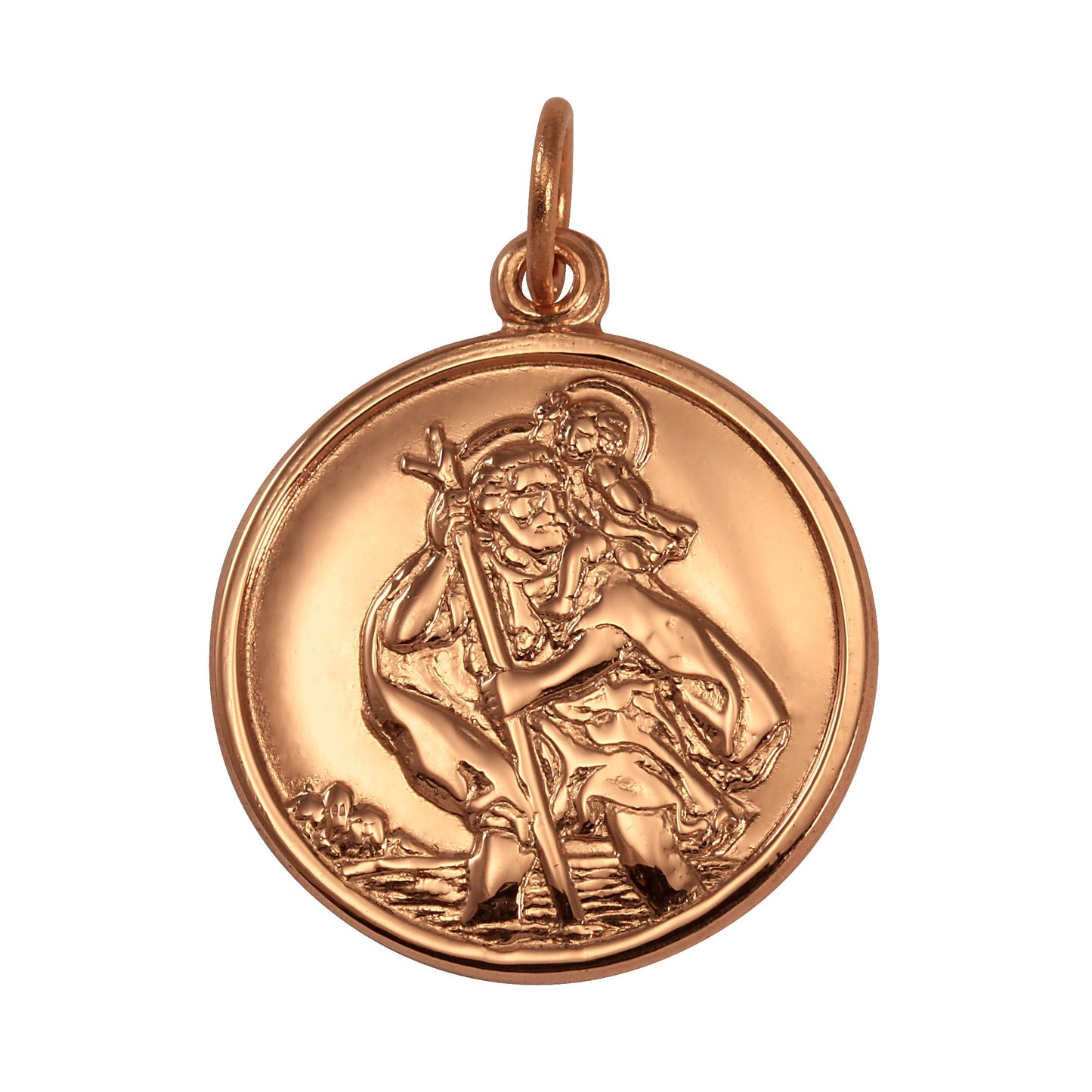 9ct Rose Gold St Christopher Pendant