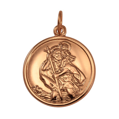 9ct Rose Gold St Christopher Pendant