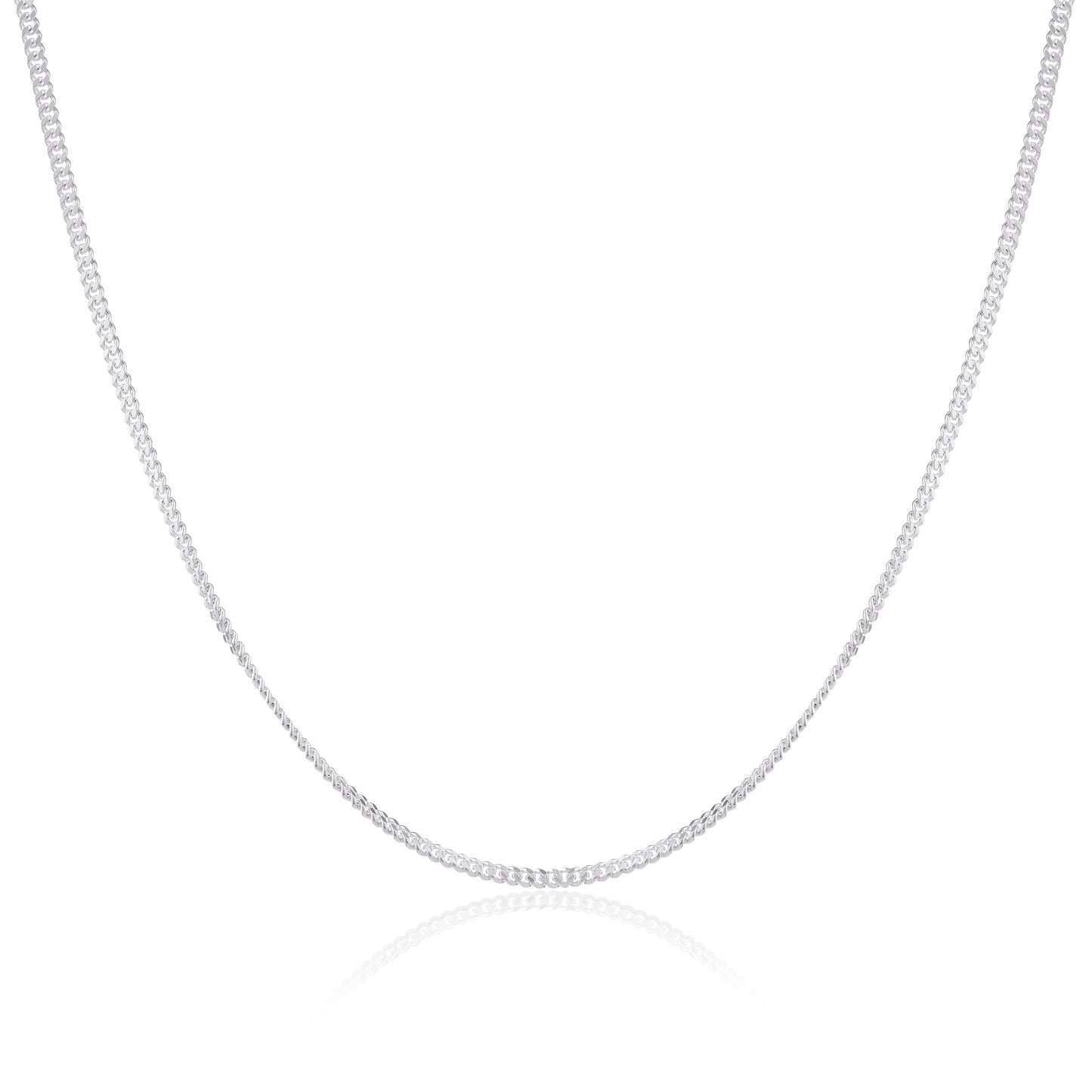 Sterling Silver Diamond Cut Curb Chain