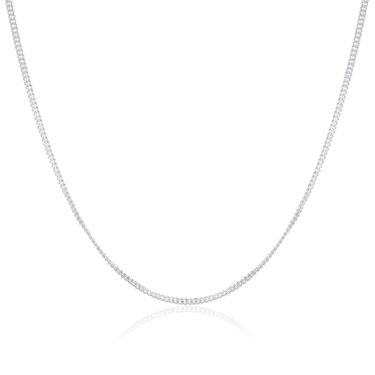 Sterling Silver Diamond Cut Curb Chain