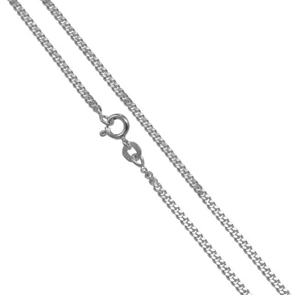 Sterling Silver Diamond Cut Curb Chain