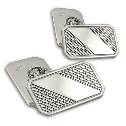 Sterling Silver Patterned Cufflinks