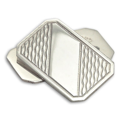 Sterling Silver Patterned Cufflinks