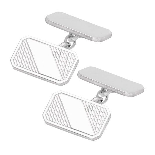 Sterling Silver Patterned Cufflinks