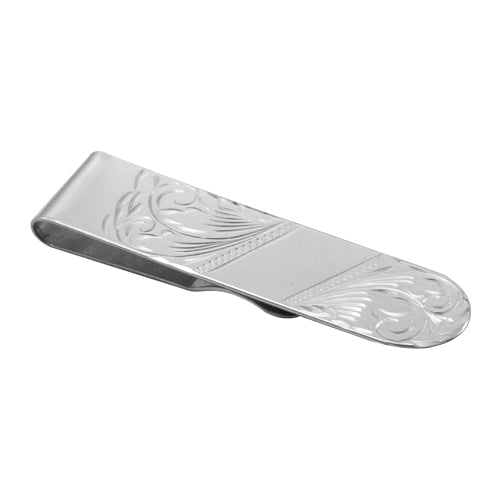 Sterling Silver Engraved Money Clip