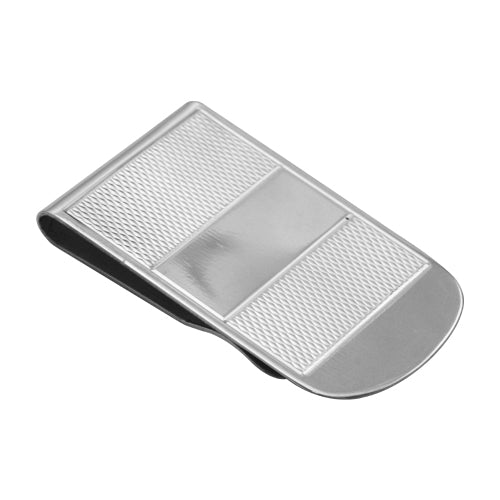 Sterling Silver Broad Patterned Money Clip