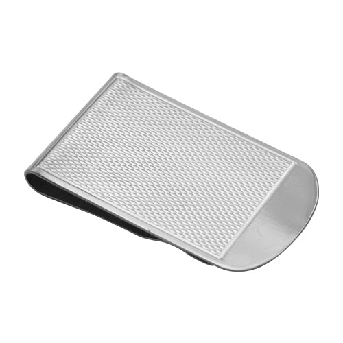 Sterling Silver Broad Engine Turned Money Clip