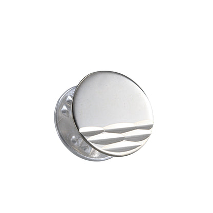 Sterling Silver Diamond Cut Round Tie Tack