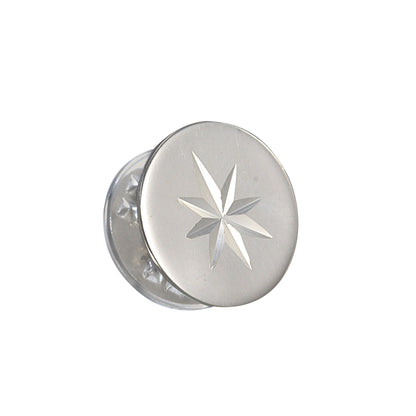 Sterling Silver Starburst Round Tie Tack