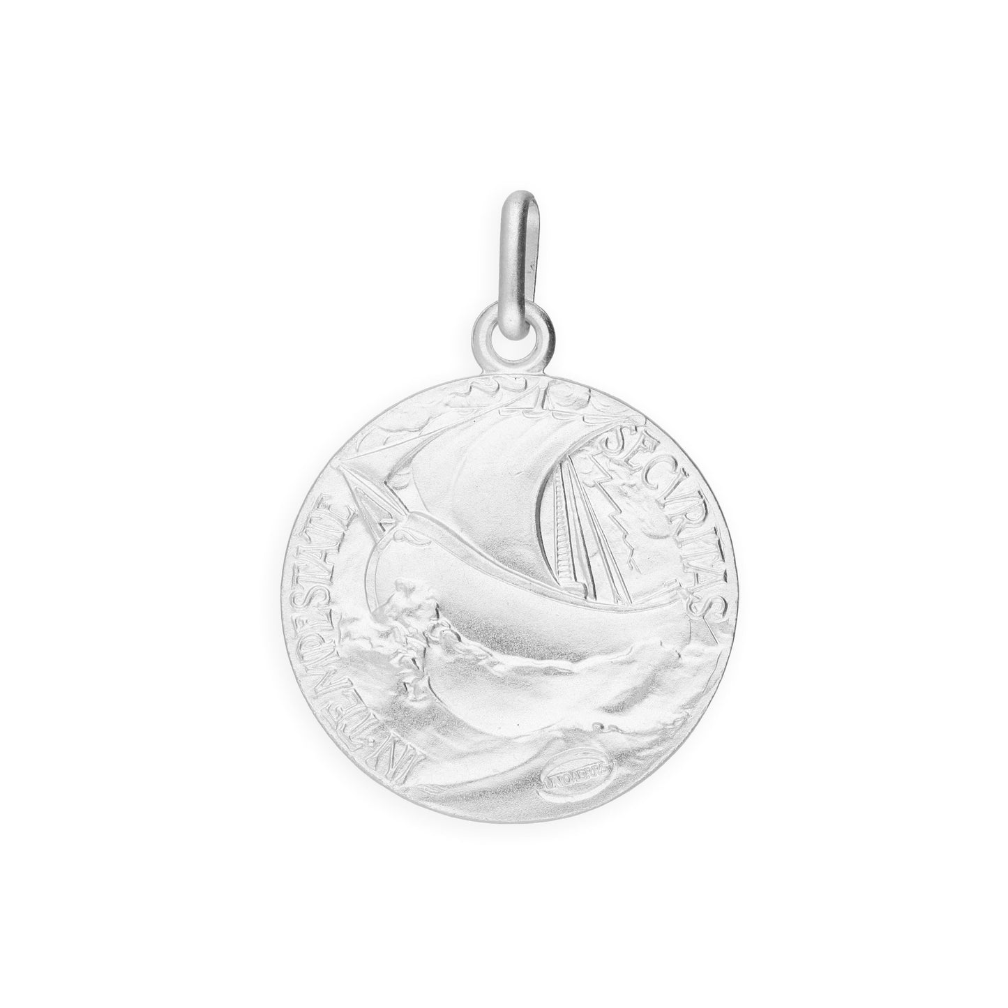 Sterling Silver Large Round St George Medal