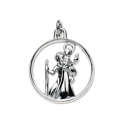 Sterling Silver Open Saint Christopher Pendant