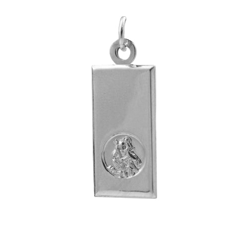 Sterling Silver Modern Saint Christopher Pendant