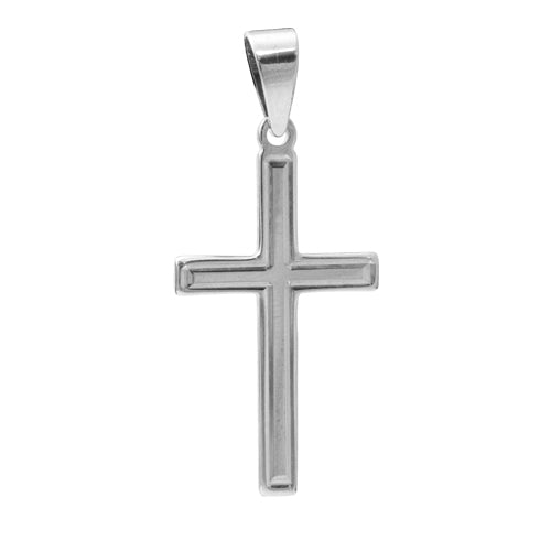 Sterling Silver Cross With Border