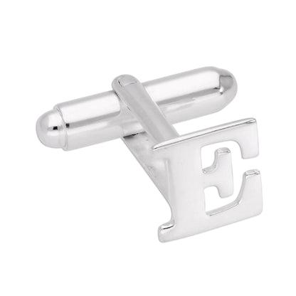 Sterling Silver Letter Swivel Back Single Cufflink A-Z