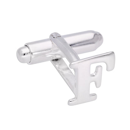 Sterling Silver Letter Swivel Back Single Cufflink A-Z