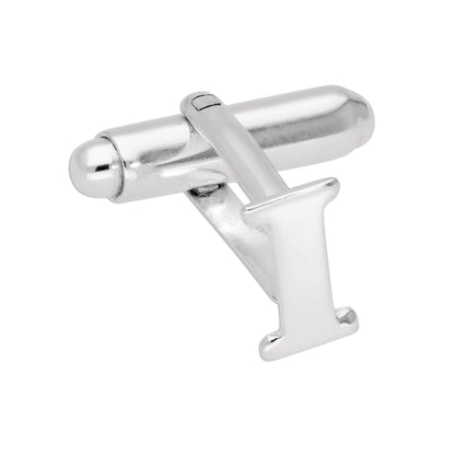 Sterling Silver Letter Swivel Back Single Cufflink A-Z