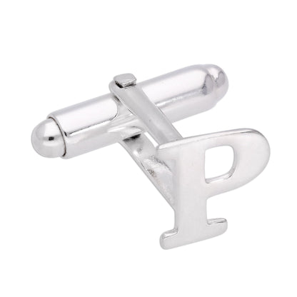 Sterling Silver Letter Swivel Back Single Cufflink A-Z