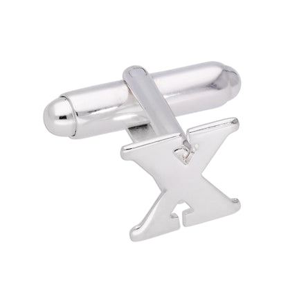 Sterling Silver Letter Swivel Back Single Cufflink A-Z