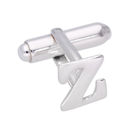 Sterling Silver Letter Swivel Back Single Cufflink A-Z