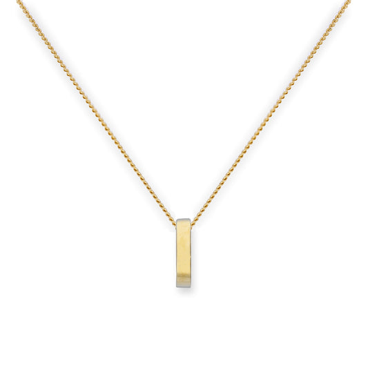 9ct Gold Karma Circle Pendant Necklace 16 - 20 Inches