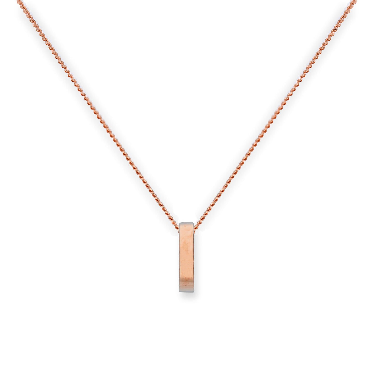 9ct Rose Gold Karma Circle Pendant Necklace 16 - 18 Inches