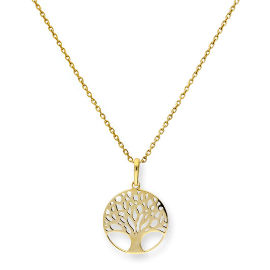 9ct Gold Tree of Life Pendant Necklace