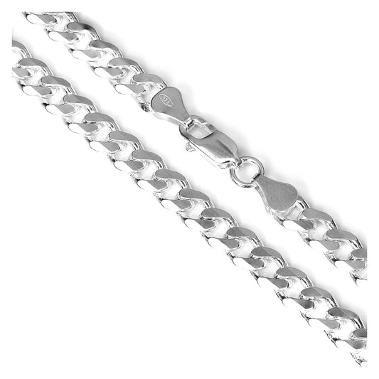 Sterling Silver Curb Chain & Bracelet 7 - 30 Inches