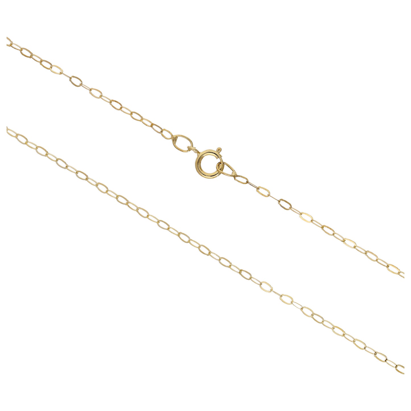 9ct Gold Lightweight Trace Chain 16 - 20 Inches