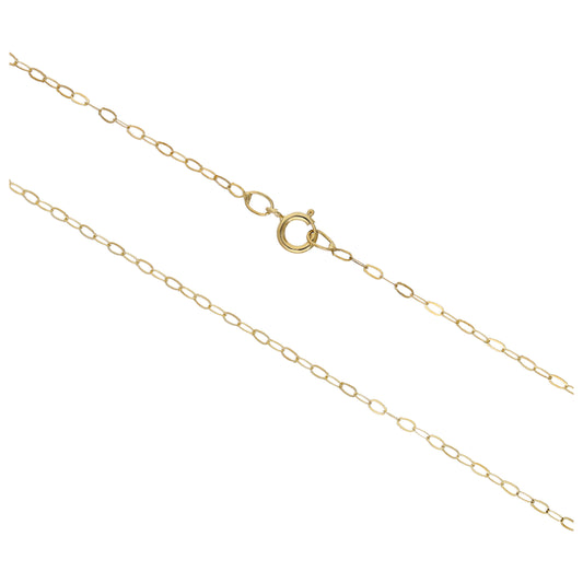 9ct Gold Lightweight Trace Chain 16 - 20 Inches