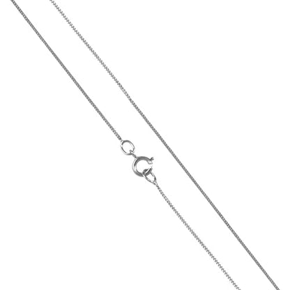 9ct White Gold Diamond Curb Cut Chain