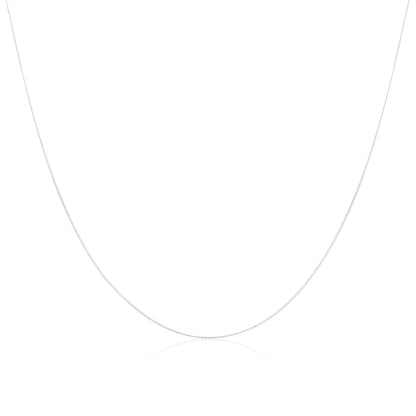 9ct White Gold Diamond Curb Cut Chain