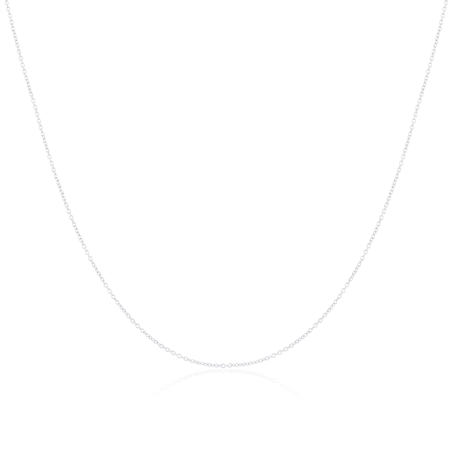 9ct White Gold Trace Chain