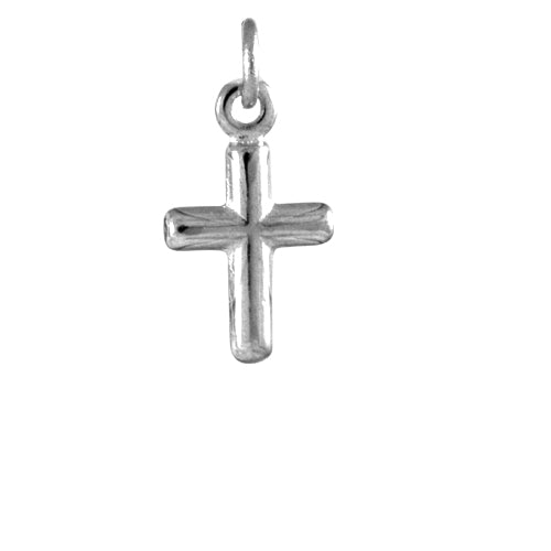 9ct White Gold Cross Charm